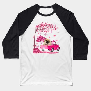 Valentine's Day Love Pickup Truck Tibetan Spaniel Baseball T-Shirt